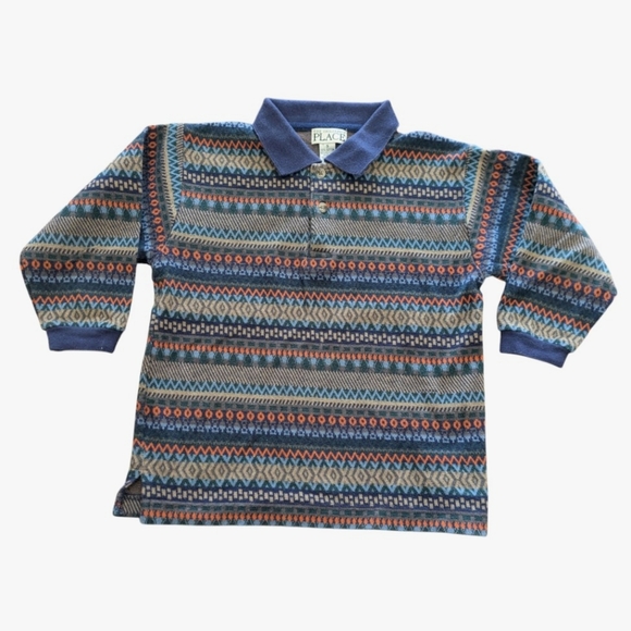 Vintage Y2K Grandpa Core Collared Long Sleeve - Picture 1 of 4